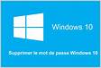 Désactiver le mot de passe Windows 10 au démarrag